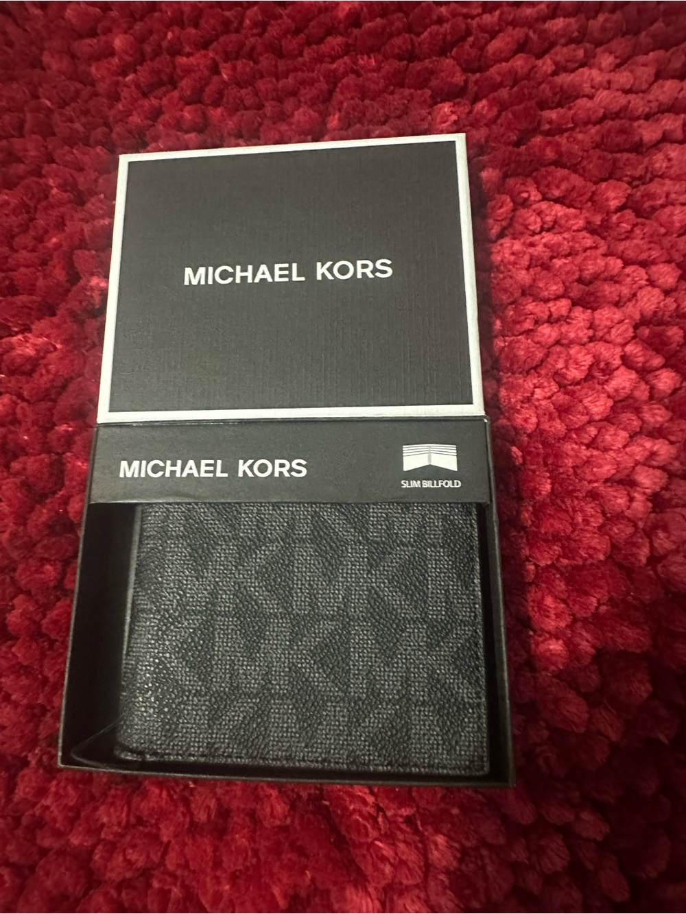 Michael Kors Black Signature Money Clip Wallet